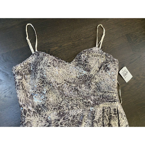 NWT~Oleg Cassini Snake Skin Fully Sequined Party Occasion Dress~14 - Picture 5 of 7